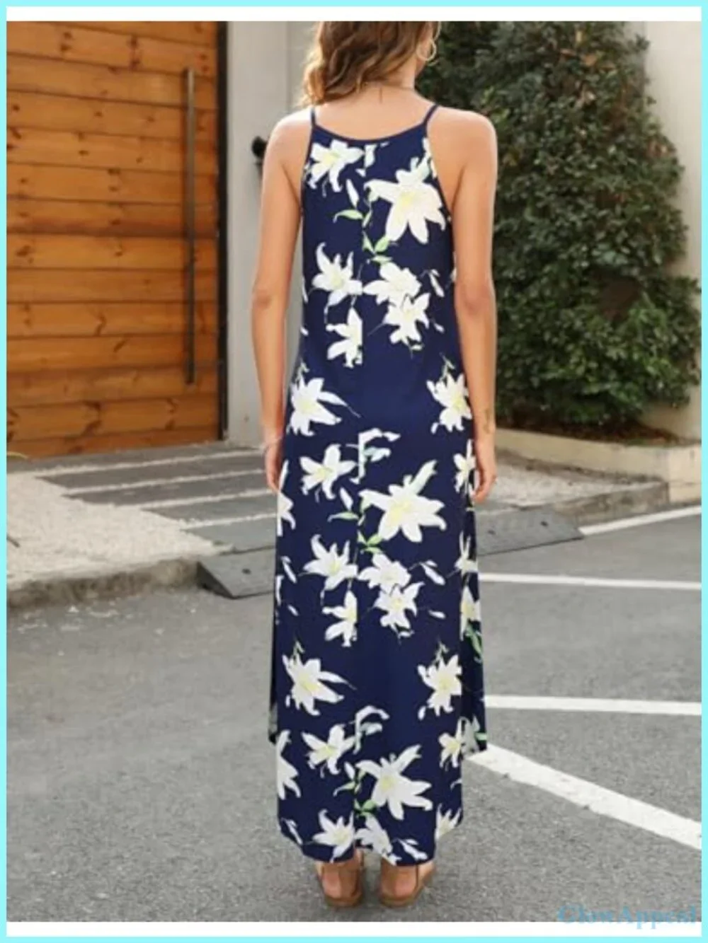 Sleeveless Halter Maxi Dress with Side Slit, Lightweight & Flowy Summer Beach